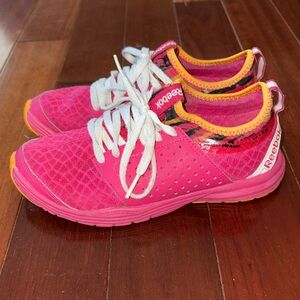 Reebok pink slip on lace up sneakers shoes